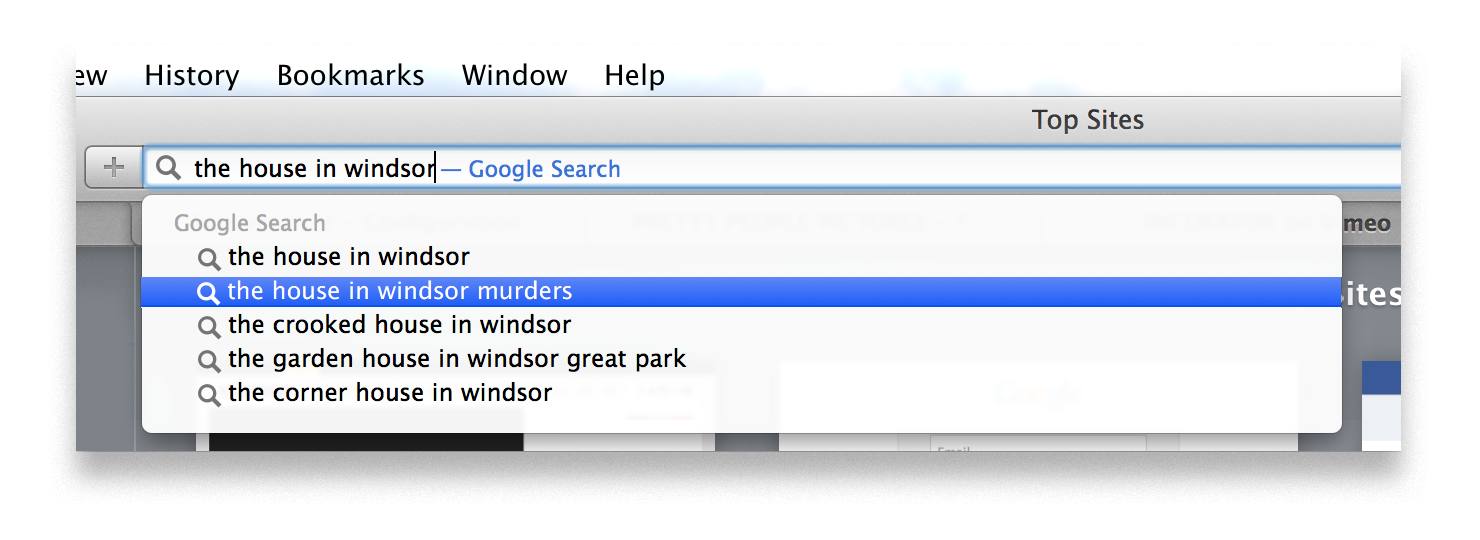 The House in Windsor: Search