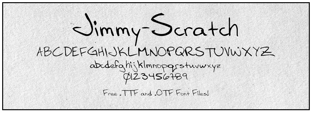 Jimmy-Scratch Font Sample