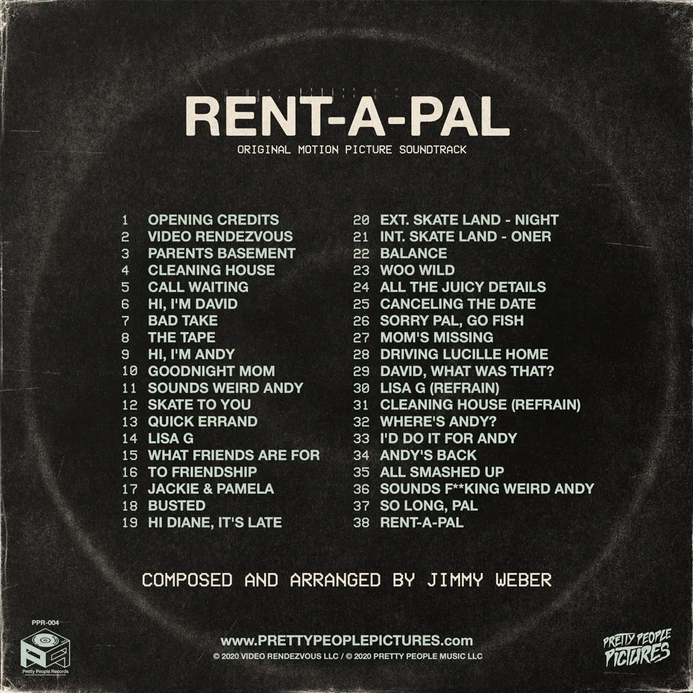 'RENT-A-PAL' Original Motion Picture Soundtrack Back Art