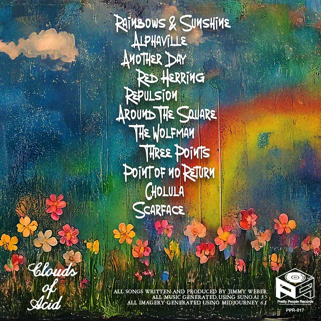 Clouds of Acid 'Rainbows & Sunshine' Back Art
